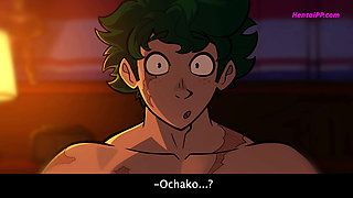 Toga and Ochako Bet on Who Could Fuck Deku First, and He Ended Up Between Both Their Tight Holes