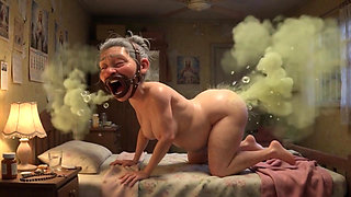 90 Year Old Granny Farting Loud & Smelly in Bedroom