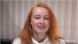 Amateur Redhead Babe Fingers Herself Outdoors