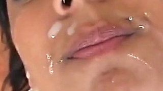 Michaela and Candy with 5 Dudes and Bukkakes