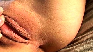 Hot ass brunette vibrator close up masturbation