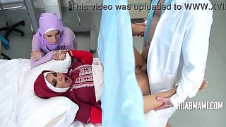 Shy Arab Wife Gets Creampie From Doctor During Fertility Exam - HijabMami Threesome