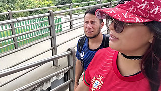 Delicious anal sex with a beautiful college student who was hanging around outside a state bridge.