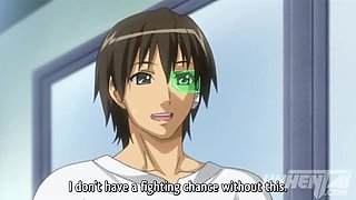 Uncensored Hentai: College Girls with Big Tits Revealed by X-Ray Glasses