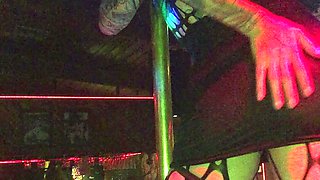 Hot brunette solo babe Korina Bliss in a pink bra