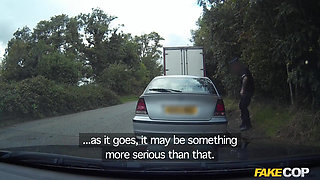 Fake Cop - Truck Stop Temptation: Slutty Cutie Fucked Hard in the Police Car with Deep Throat Action