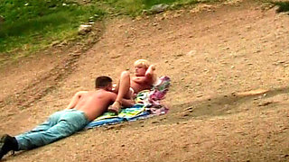 Big facial for big boobed blonde MILF