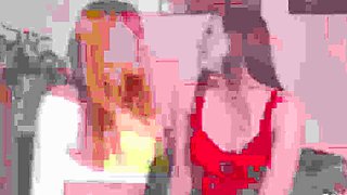 Romantic brunette with glasses provides heavy vag licking