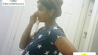 Hiddencam Video of Desi Indian NRI lady doing her night skincare routine