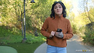 Nasty Old Bench Flasher Meets Thirsty Jogging Nymph: Outdoor DP Interracial with Ebony Mystique and Chong Dong