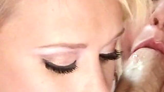 Gorgeous blonde pair of sluts get fucked by the same guy