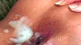 Busty brunette babe sucks a big cock from a wonderful angle