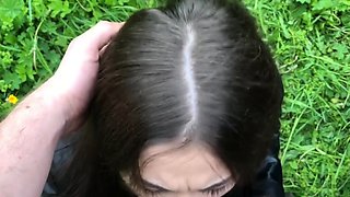 Big-Titted Russian Teen Gives Taxi Driver a Blowjob