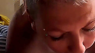 Ball Licking Blowjob with Cum Swallow on a Sunny Afternoon