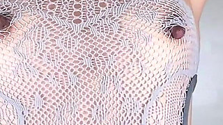 43 Min, 5 Sheer Outfits - Hardcore Nipple Tease & Play by Skinny Asian with Small Tits - Worship Her Big Asian Nipples