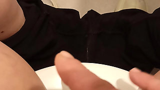 Rubbing My Wet Horny Kinky Pussy Through My Panties, While My Roommate Is Making Dinner
