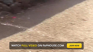 Sexy Slut Piss Outdoors and Plays with Pussy