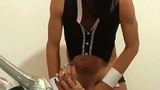 Laura with blonde pigtails and high heels throated and fucked