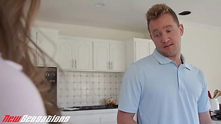 New Sensations - Big Tit Teen Babysitter Penelope Kay Opens Wide