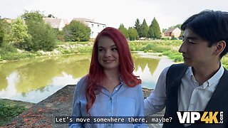 Watch Miss Olivia, the stunning redhead, get wild with her BF while her cuckold BF watches in awe
