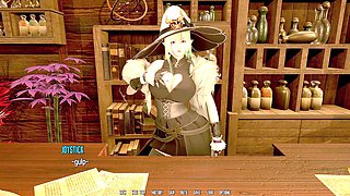 Big titted milf with purple hair goes on a wild space adventure in this animated hentai