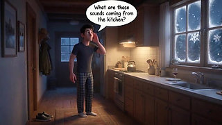 Kevin Finds Passion with His Stepmother During a Long Winter Absence (ai Generated)