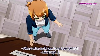 Anime MILF gets on all fours and begs for deep pounding