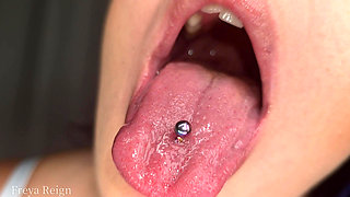 Up Close Gummy Bear Eating: Mouth Fetish