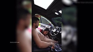 Caught Stranger Jerking Off In Car - Amateur Teen Blowjob & Cum In Mouth