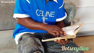 Curvy african beauty shares intense young passion