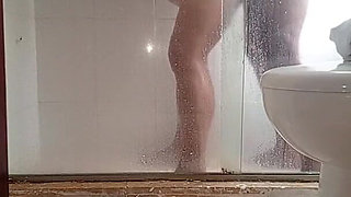 Fucking a MILF Stepmother in the Hotel Bathroom