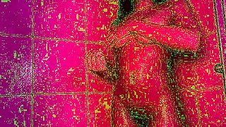 Amateur shower and masturbation