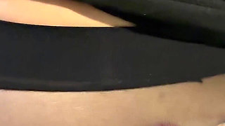 Rubbing Cock on Feet and Ass in Pantyhose