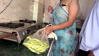 Newlywed bhabhi Priya let neighbors boy fuck on Kitchen Stand because he refused to payment for vegetables