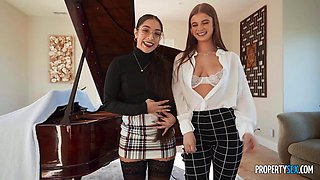 Madison And Skyy Black Lure Client Into Lesbian Double Penetration Threesome