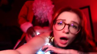 German Amateur Redhead Teen on real hardcore with old men