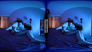 18yo Teen Alice Gaping Her Tight Wet Young Pussy With Colorful Glowsticks After Dark