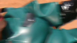 Fisting anal foursome on the tennis court with stunning German dolls