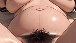 Pregnant Beach Exhibition - Hairy Pussy Tanning & Craving Sperm
