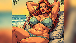 Tanned Beach Babes Ai Art