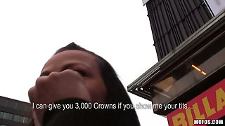 Public Pickups - Naughty Samantha Joons Goes to the Bathroom to Blow Martin G'un G'ets Pounded