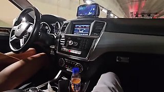 Stuck In Traffic Handjob: Brunette MILF Wife Helps My Big Cock On The Highway