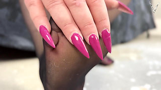 POV BBW Mistress Catastrov Stocking Worship - Sniff My Sweaty Stockings