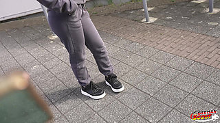 German Scout - Tiny 43kg Half Asian Teen Lore Pick up for First Time Casting Fuck