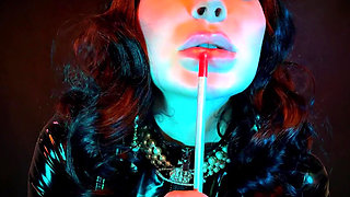 Red Lips Worship: Cum on Your Knees - Lip Fetish, Lipstick Fetish, Lip Gloss, POV, Jo