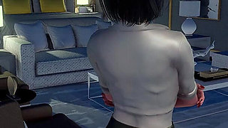 Murmur 14: Adam & Teacher Helen Love Hotel Boob Press Kiss & Self-finger