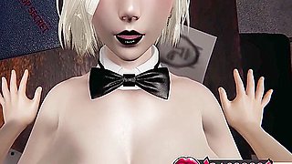 Girl Hentai, Car Toon And Anime Girl In Black Bunny Cosplay Sexy Elf 3d Hentai With Tight Pussy Side Sex Close-up Views, Missionary Desk Pov Fuck,creampie