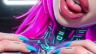 Cute Sexy Talk and Boobs, Ai Animation