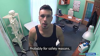 Faux clinic - nurse in marvelous red underwear hardcore a patient