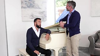 Two college whores get tested by their hung professors